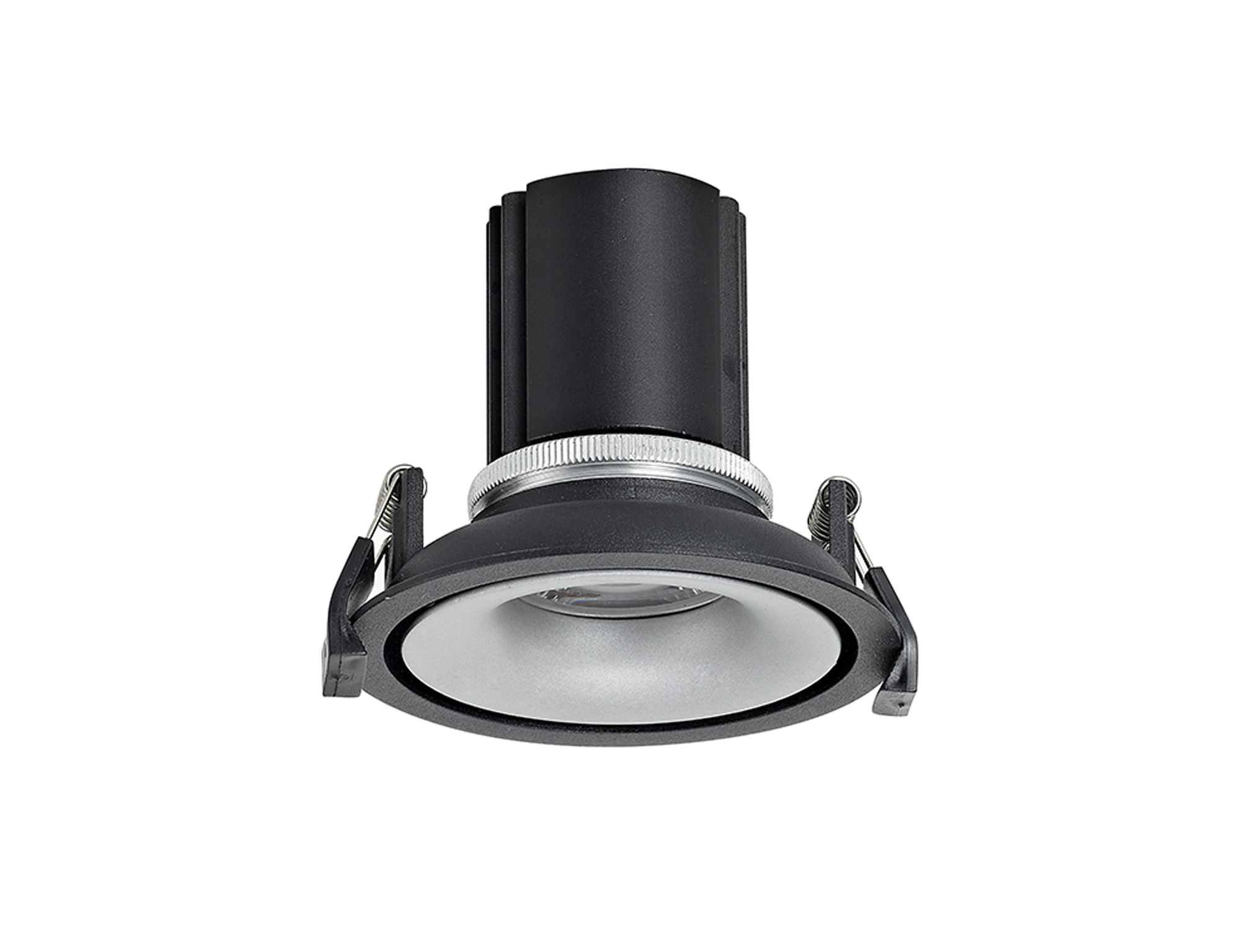 DM202153  Bolor 12 Tridonic Powered 12W 2700K 1200lm 12° CRI>90 LED Engine Black/Silver Fixed Recessed Spotlight, IP20